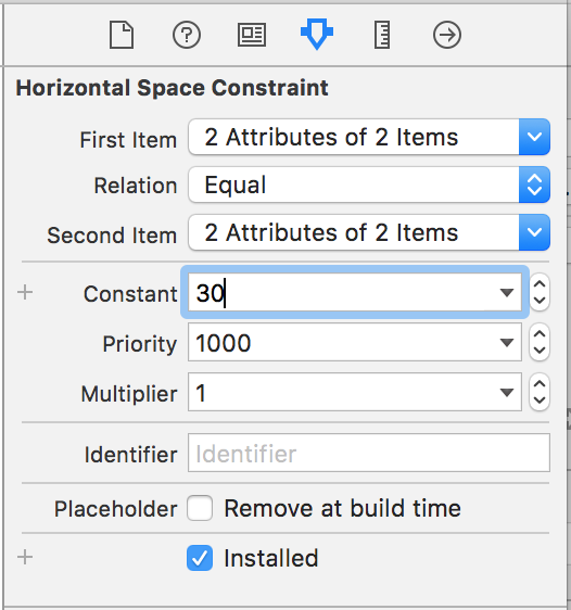 Horizontal Space constant