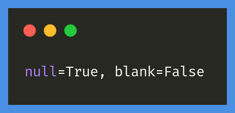 Django: Diferença entre null e blank