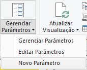 print do menu inicial do power query