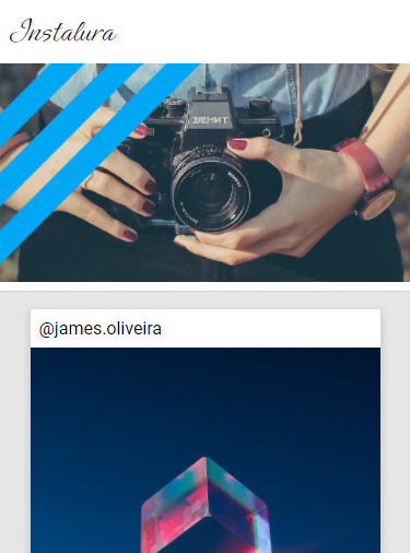 Na imagem superior está uma Fotografia postada na plataforma Instalura e na imagem inferior uma fotografia de um cubo tridimensional.