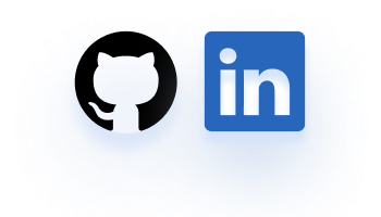 Icone do github e do linkedin