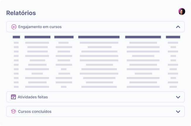 Ilustração de um painél de relatórios